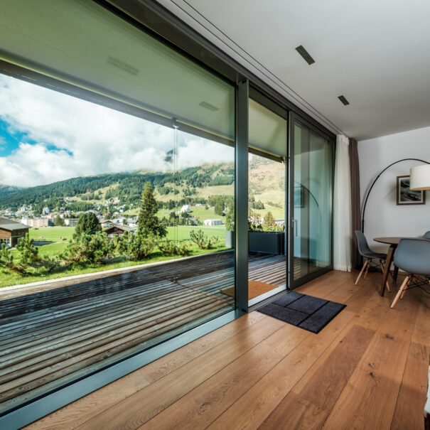 Baslerstrasse 5, 7260 Davos Dorf, Essen/Wohnen Ausblick